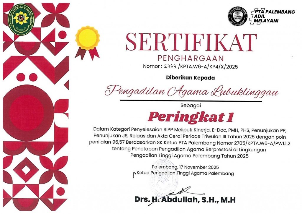 Sertifikat Penghargaan Triwulan III Pengadilan Agama Lubuk Linggau_3.jpg